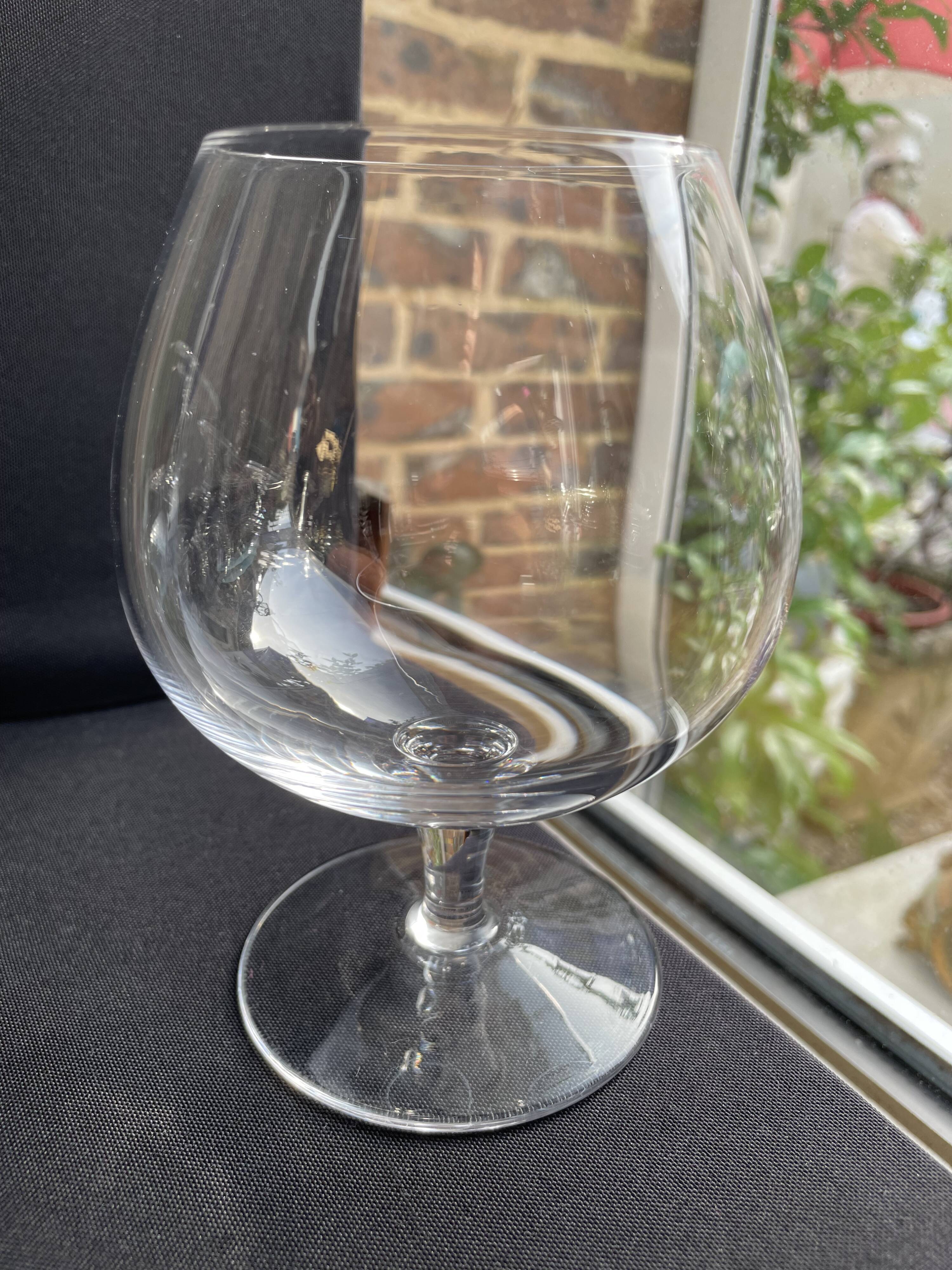 5 Large Sèvres cognac glasses