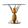 Sculptural brass and glass pineapple coffee table, France, 1970s, Paris