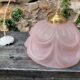 Pink frosted glass suspension