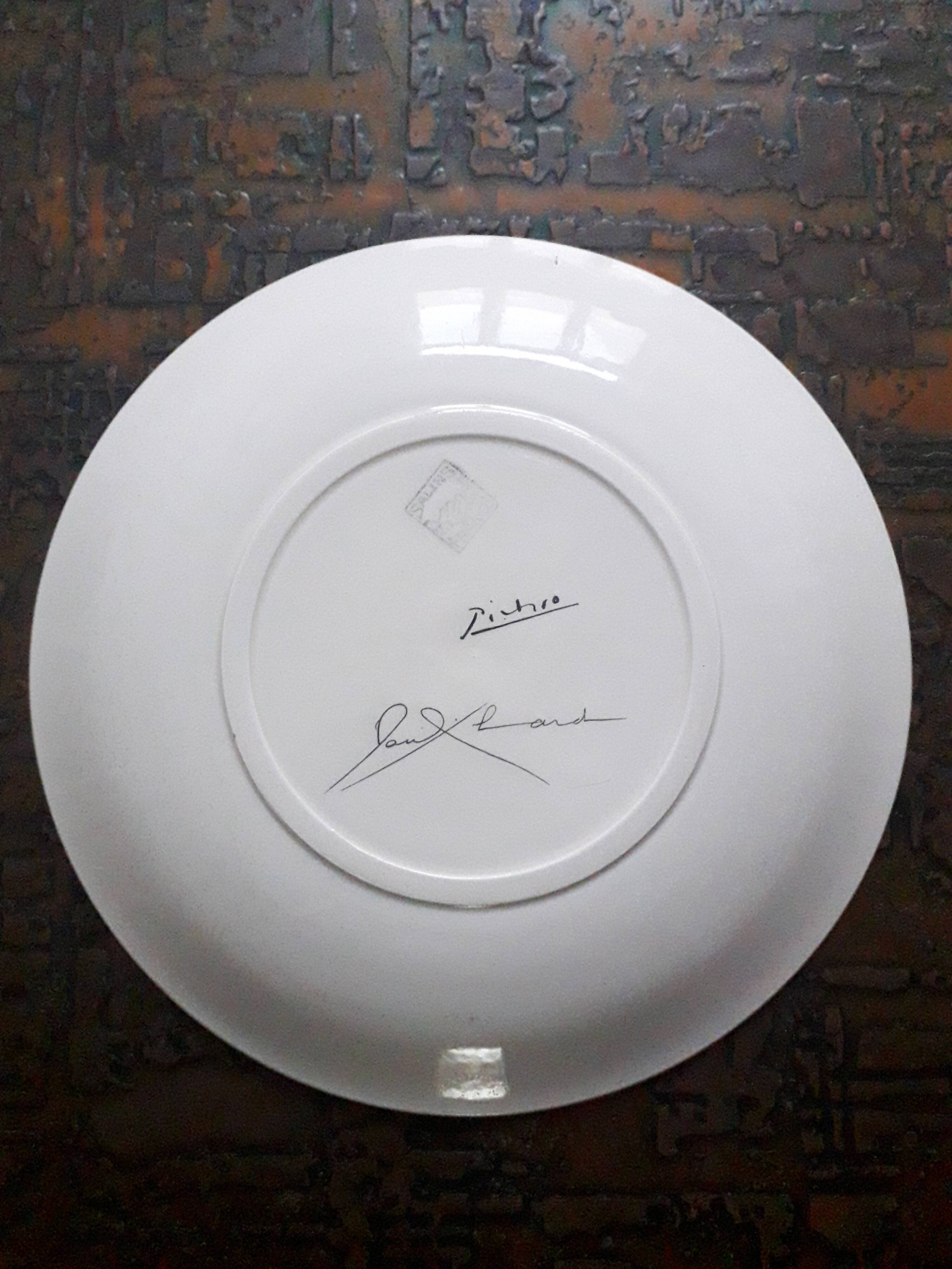 Assiette Picasso "Art et Paix" 1970