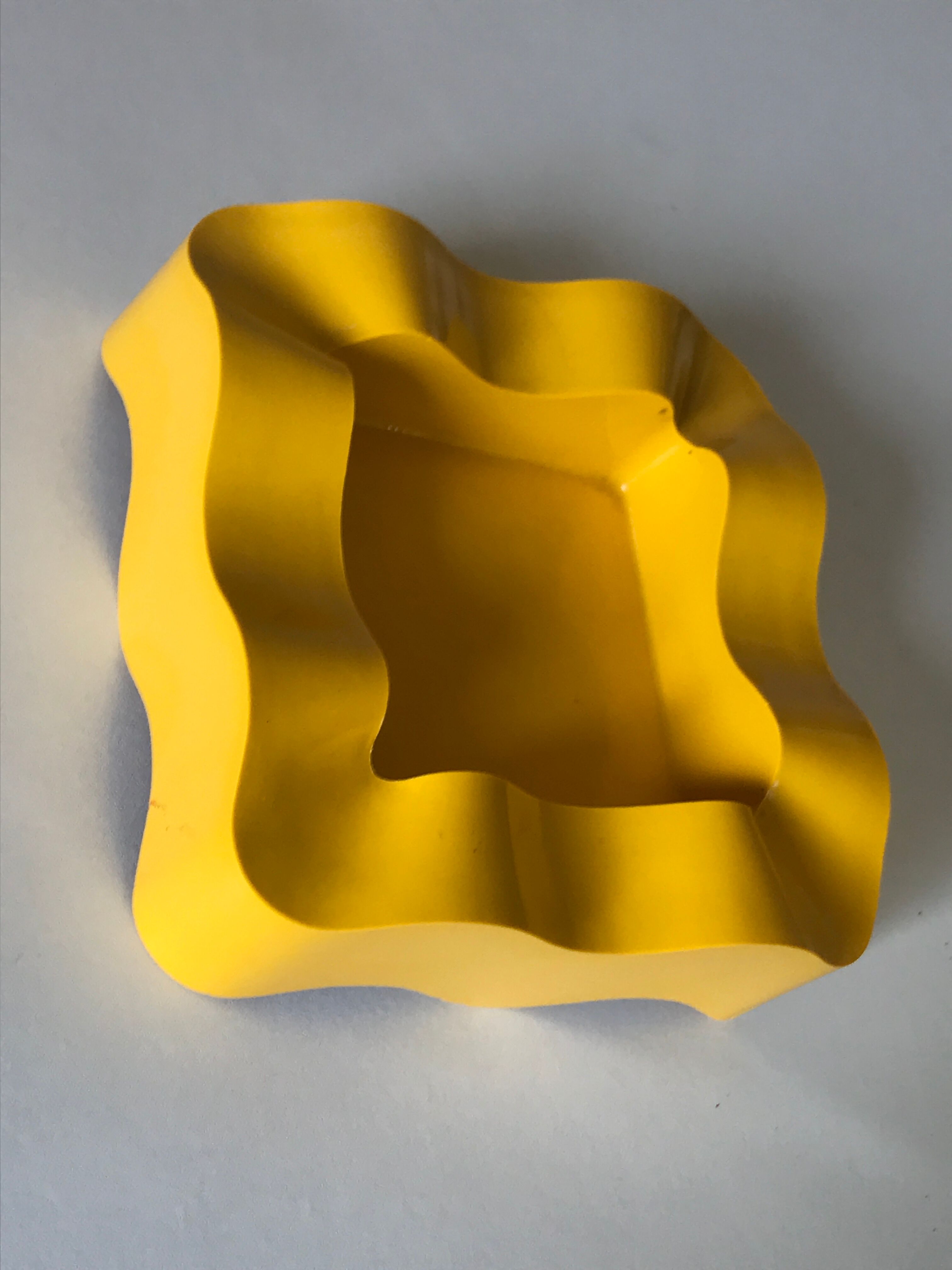 Yellow ashtray vintage design 1970