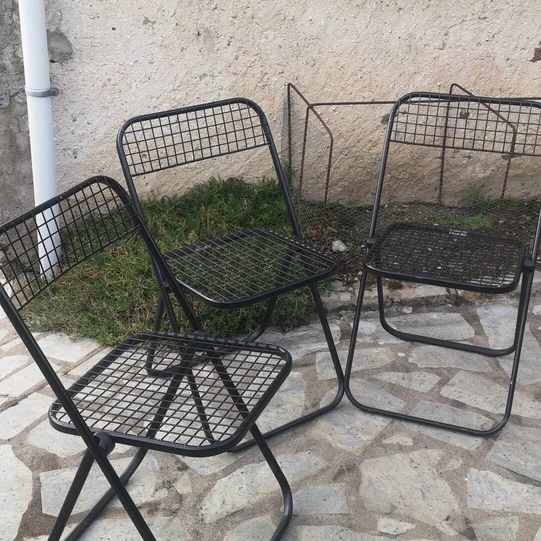 Italian design folding chairs from the 70s