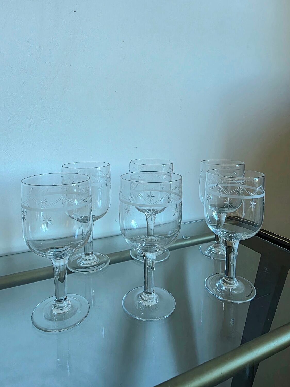 Engraved vintage glasses