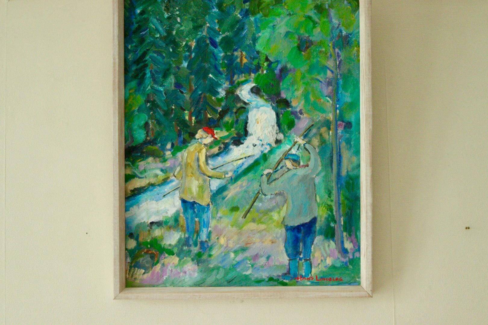 Huile sur toile suédoise originale – par Hans Lindberg