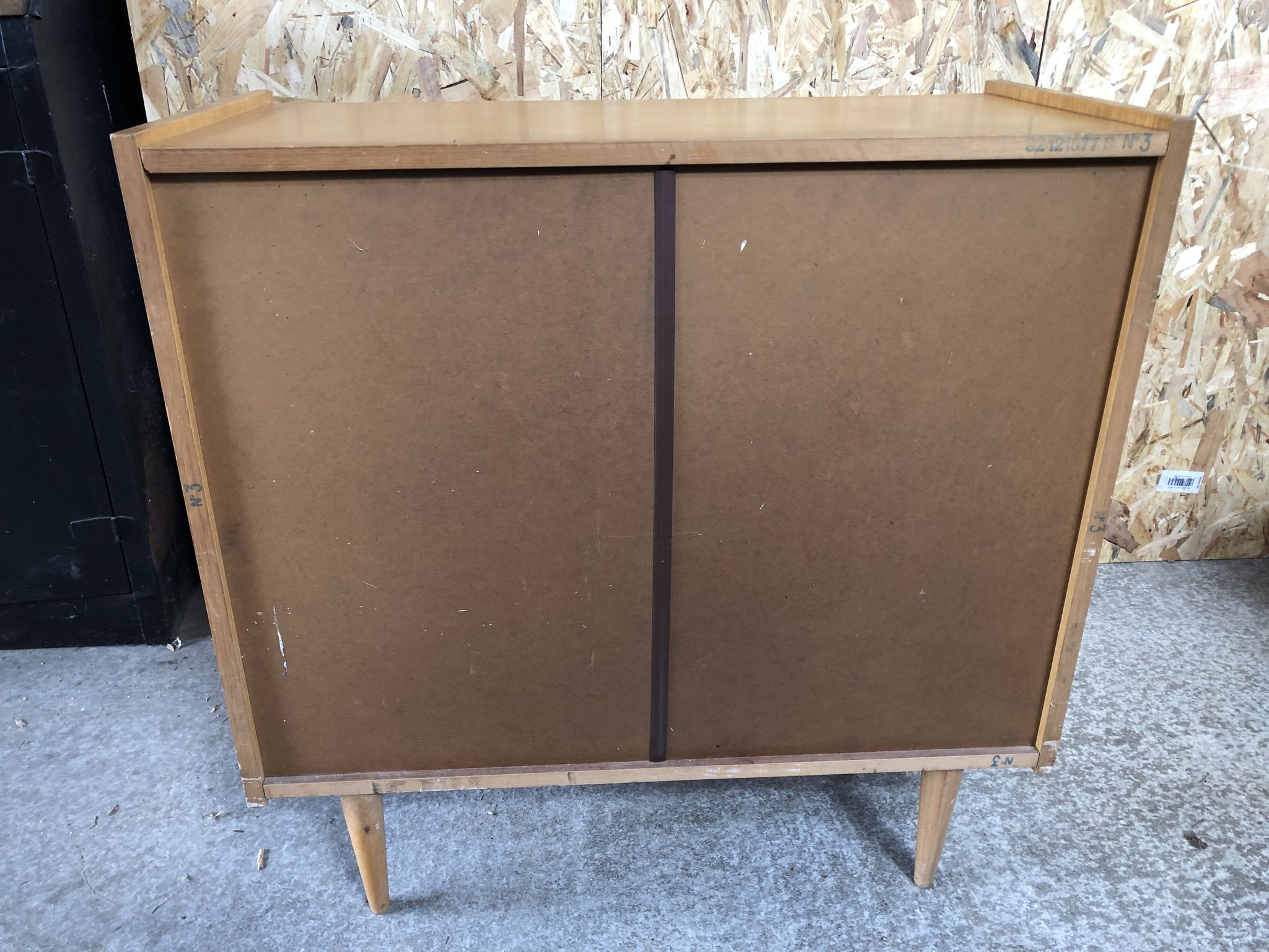 Old chest of drawers 4 drawers light wood compass feet 70s vintage