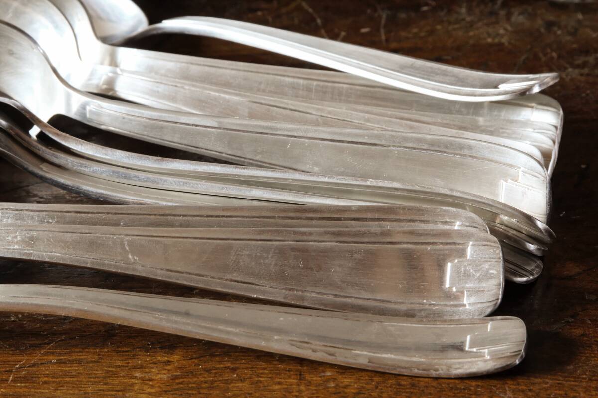 37-piece silver-plated art deco cutlery set