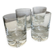 Set of 4 bubble tumblers in very cold half crystal.