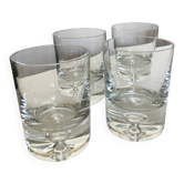 Set of 4 bubble tumblers in very cold half crystal.