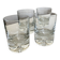 Set of 4 bubble tumblers in very cold half crystal.