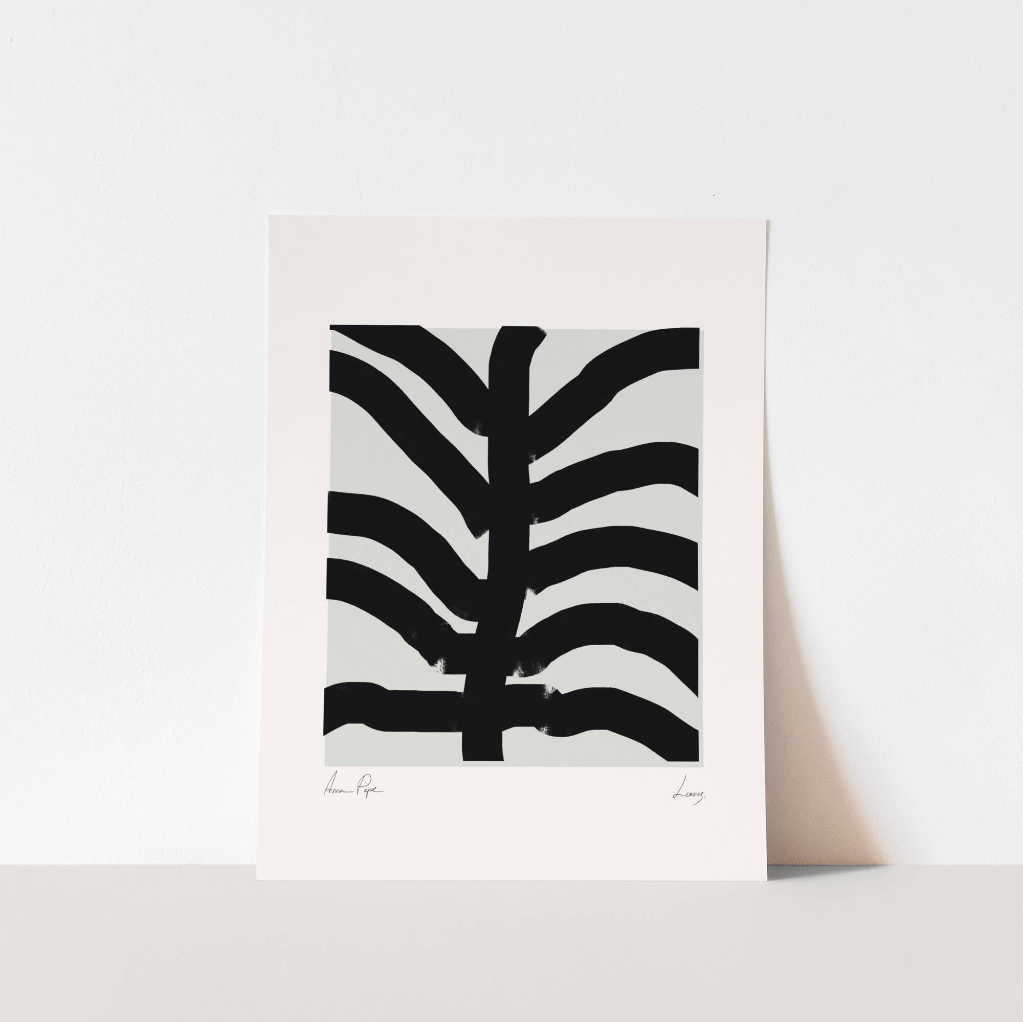 Abstract black lines giclee print, 50x70cm