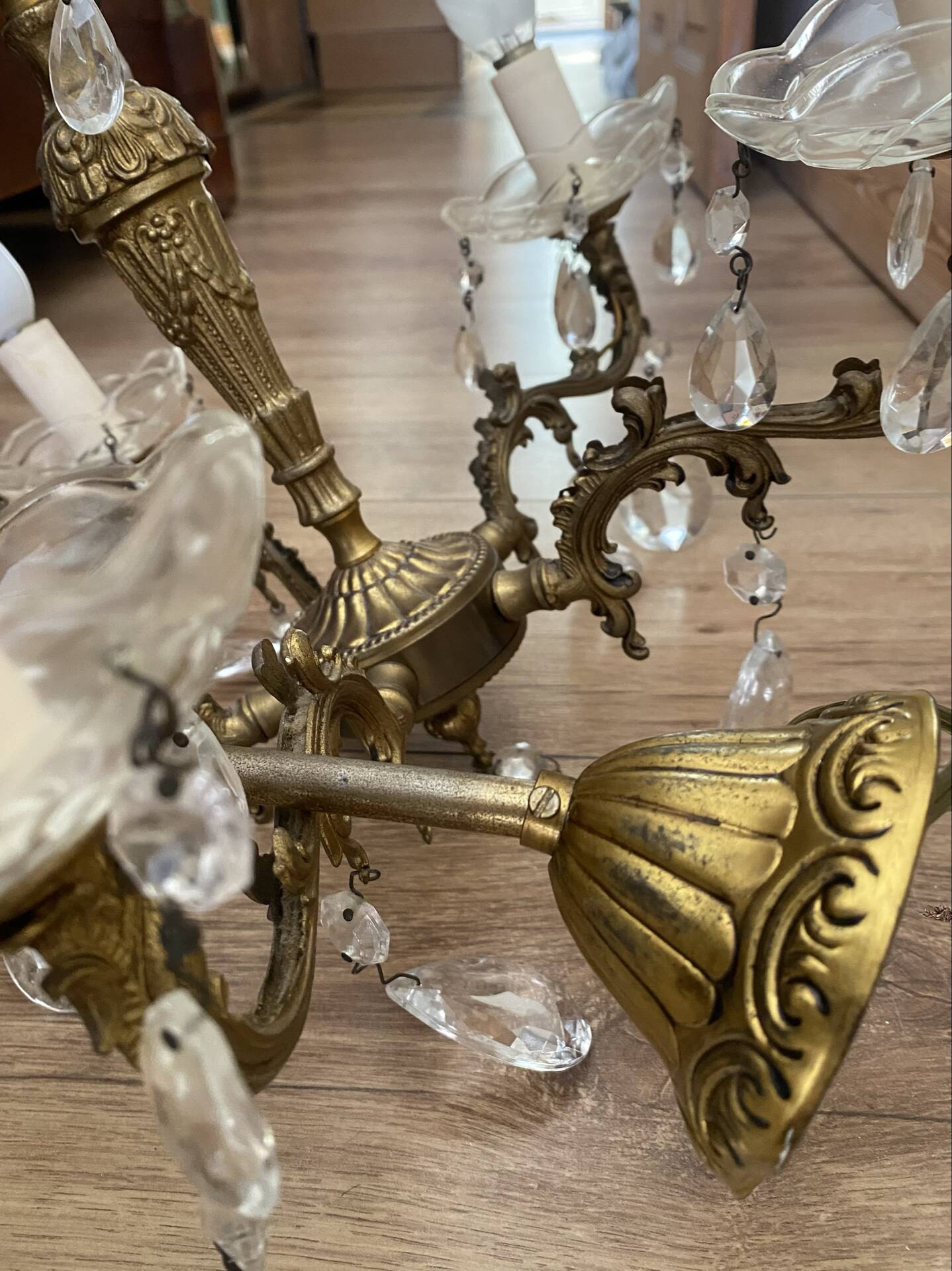 Lustre vintage en bronze
