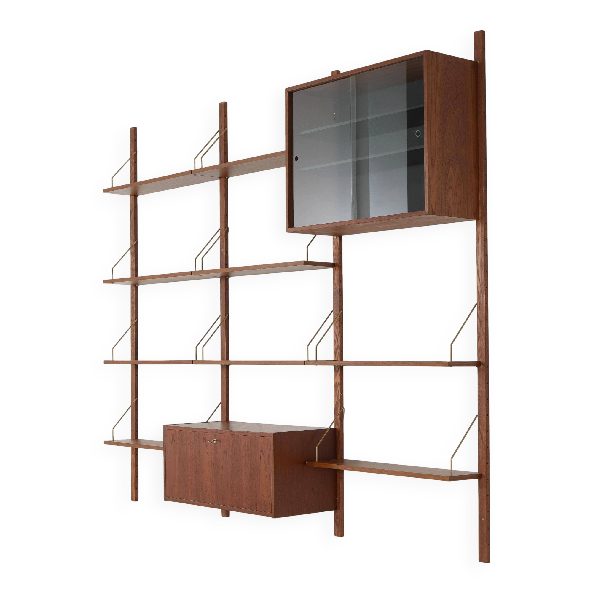 Teak modular shelving unit, Danish design, 1970s, made in Denmark
