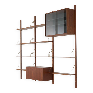 Teak modular shelving unit, Danish design, 1970s, made in Denmark