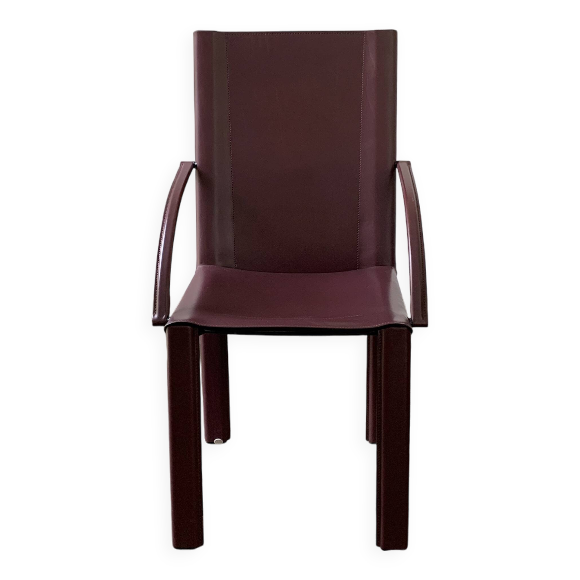 Leather armchair designed by Carlo Bartoli for Matteo Grassi