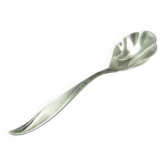 Cuillère à sucre, modernisme, laiton argenté, HEFRA, Pologne, années 1960.