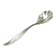 Sugar spoon, modernism, silver-plated brass, HEFRA, Poland, 1960s.