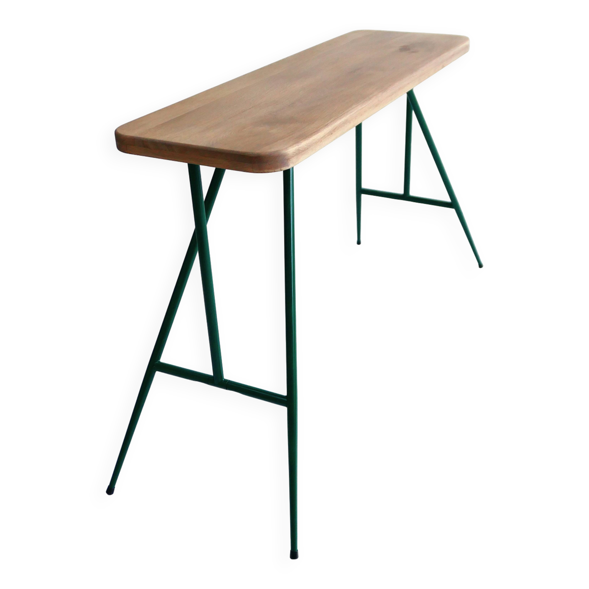 Console "The Knitter", foldable, solid oak