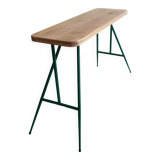 Console "The Knitter", foldable, solid oak