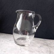 6 verres à eau et pichet en cristal gravé années 70