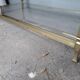 Table basse laiton et verre ep 1970 hollywood regency