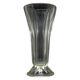 Art Deco vase, transparent glass, Poland, 1950s