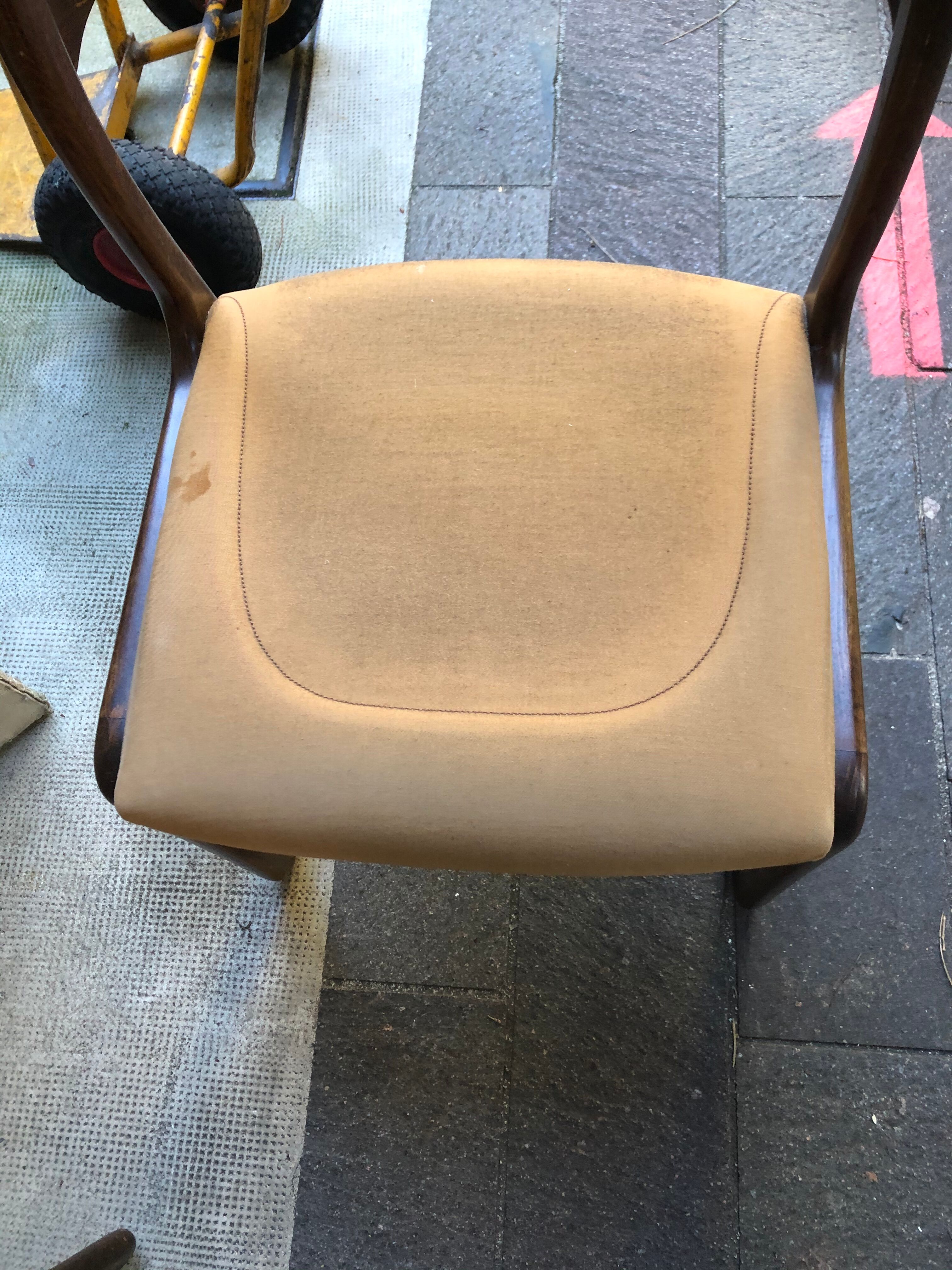 Original Baumann "Sled" series of 4 chairs