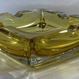 Adnet vintage leather crystal ashtray