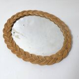 woven rattan mirror
