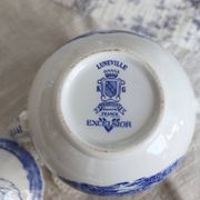 Antique Lunéville earthenware sugar bowl