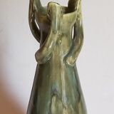 Slurry soliflora vase with stem enamel Art-Nouveau early twentieth century