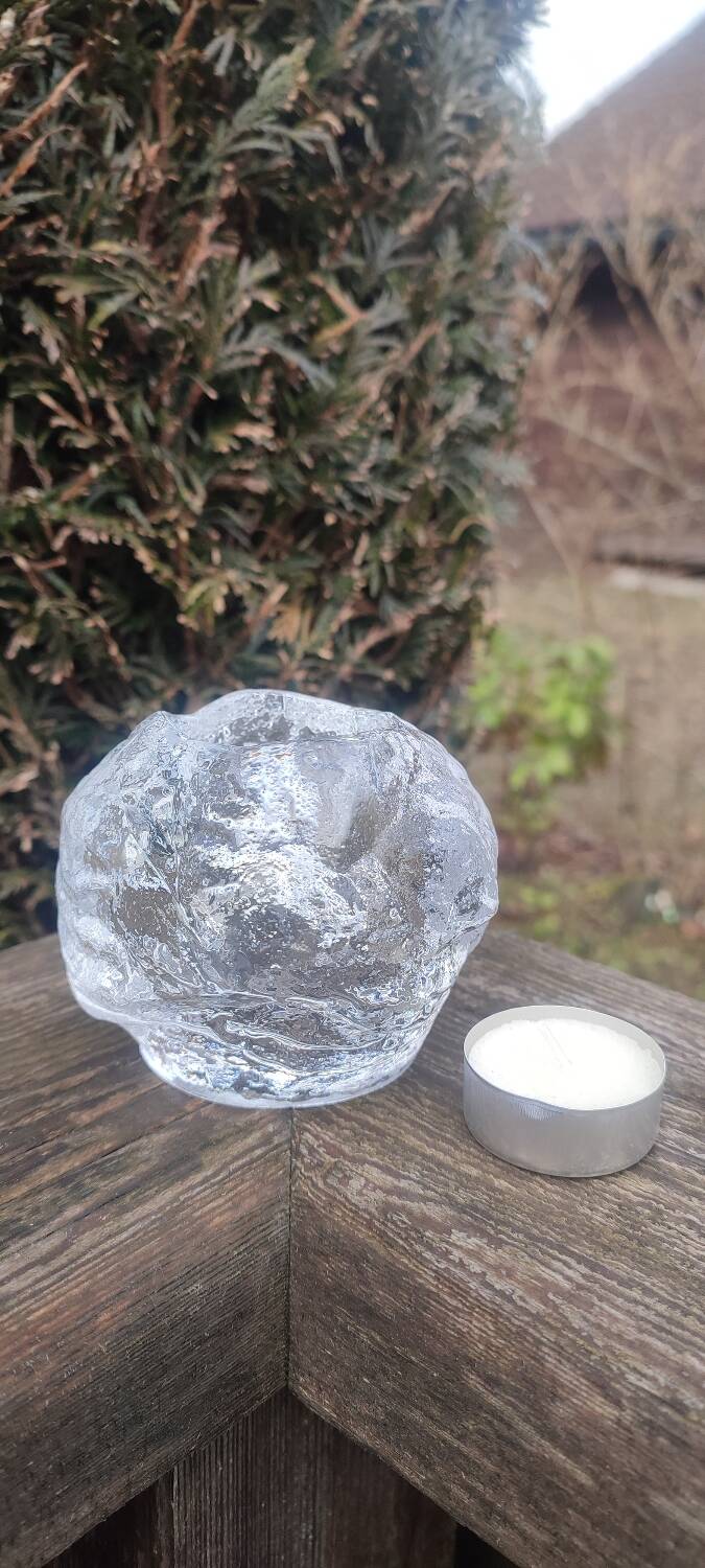 Candle holder "Snowball" Kosta Boda design Ann Wolff 1973