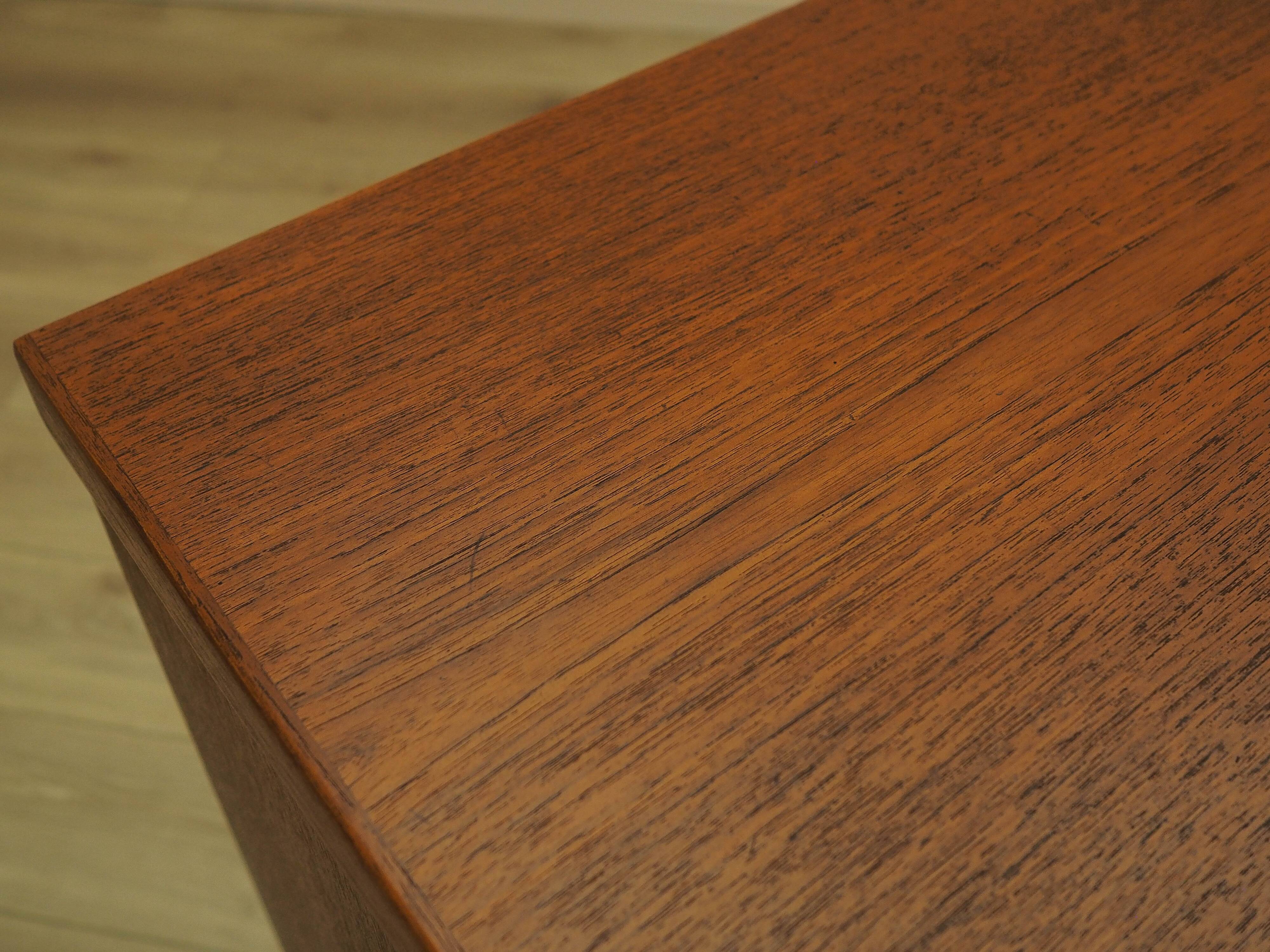 Teak sideboard with sliding doors, Denmark, 1960s