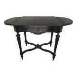 Table laquée noire fin XIXe