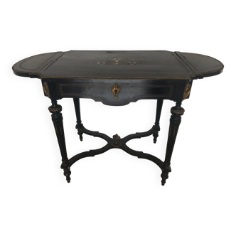 Late 19th century black lacquered table