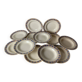 12 Longwy soup plates