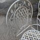 salon de jardin en fer forgé blanc