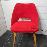vintage red moumoute chair