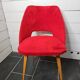 chaise moumoute vintage rouge