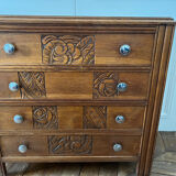 Art Deco style wooden chest of drawers
