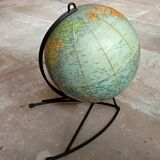 Old Girard and Barrère world map terrestrial globe