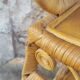 Vintage rattan notch shelf