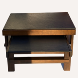 Brutalist Modernist Coffee Table in Black Grey Natural Stone by Carl Straub 1960s