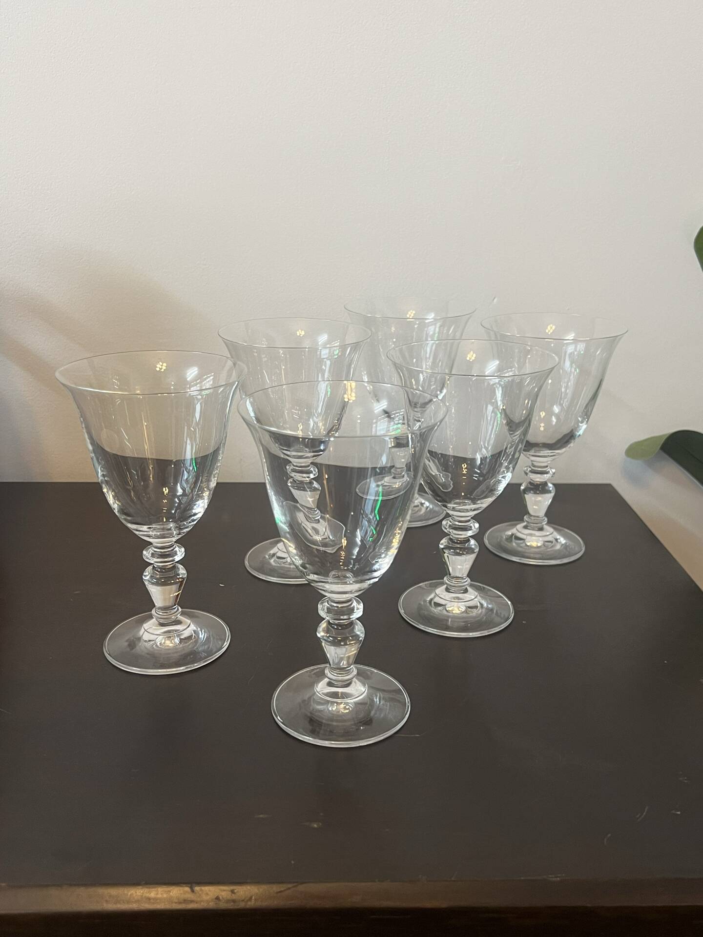 6 crystal glasses 1980