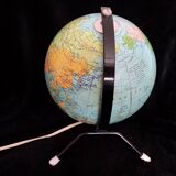Globe terrestre lumineux vintage