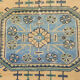 Pale orange & blue turkish runner rug 72x341cm