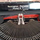 Typewriter Remington model 5T black Keyboard French AZERTY