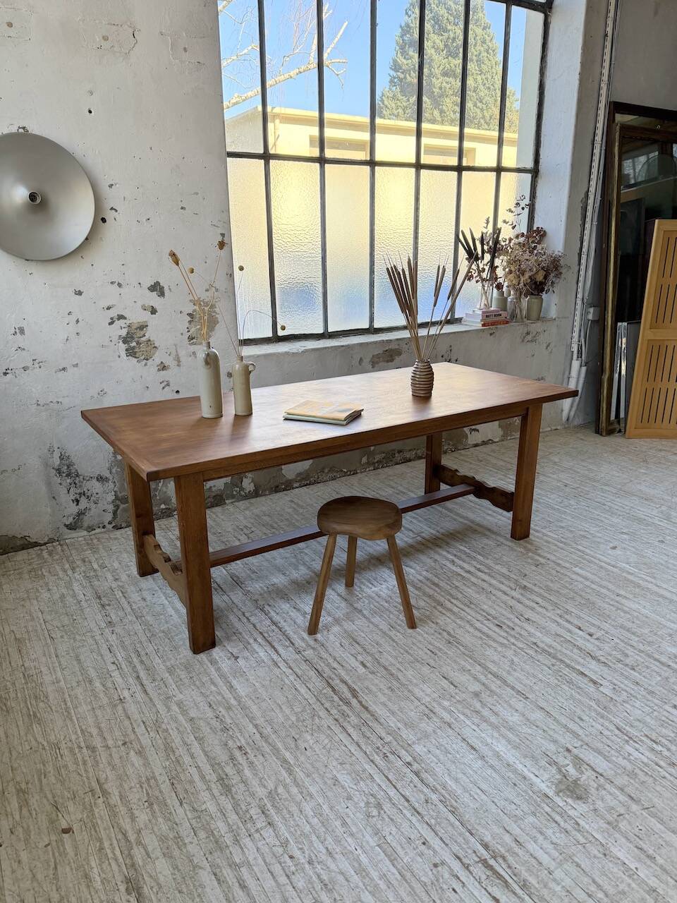 2m oak farmhouse table