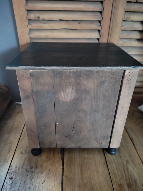 Table de nuit chevet bois relookée ancienne vintage