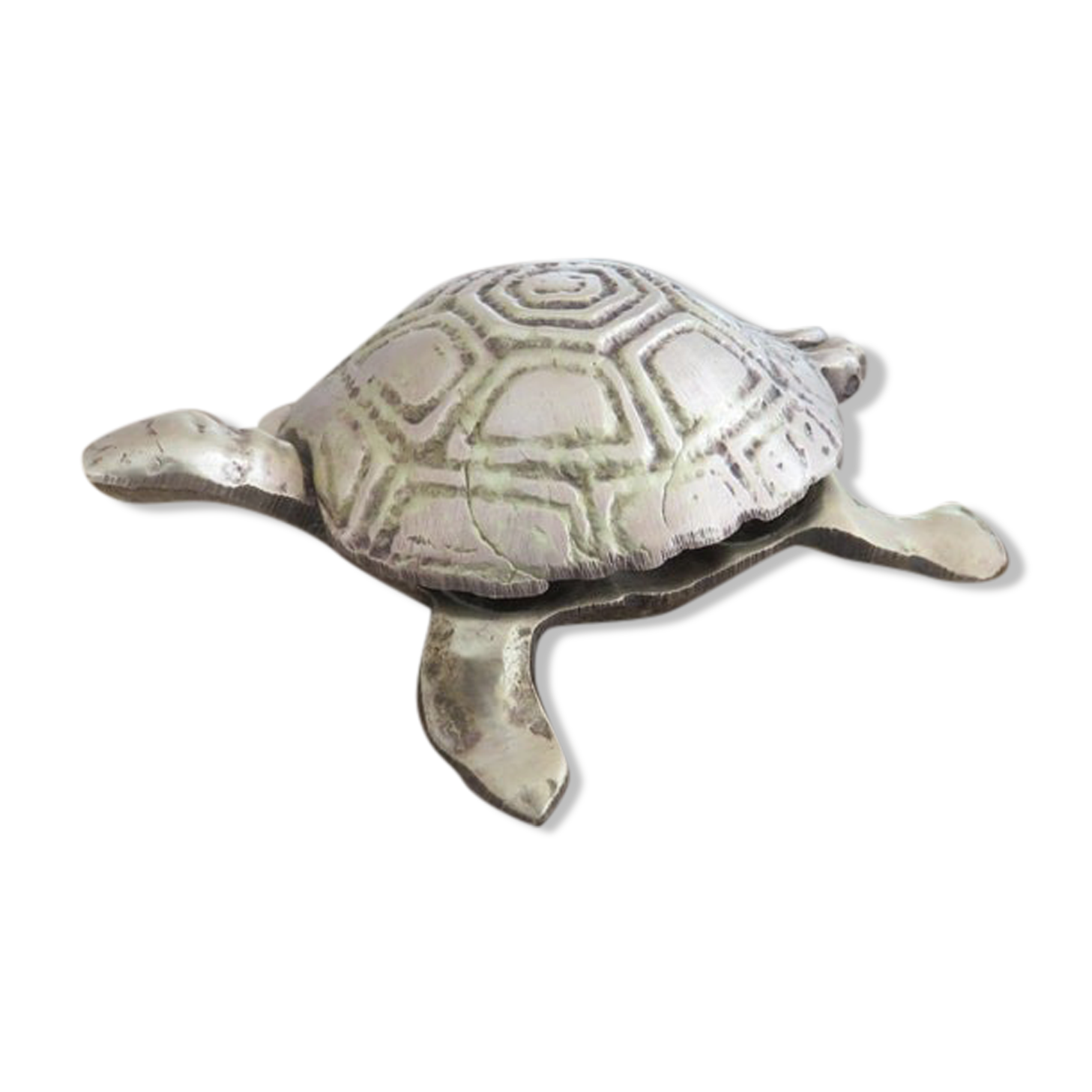 Ashtray " turtle " in brass 70s