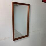 Vintage Mid-Century Scandinavian Rectangular Teak Mirror, 1950s